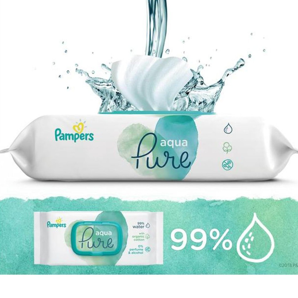 Pampers Aqua Pure Baby Wet Wipes